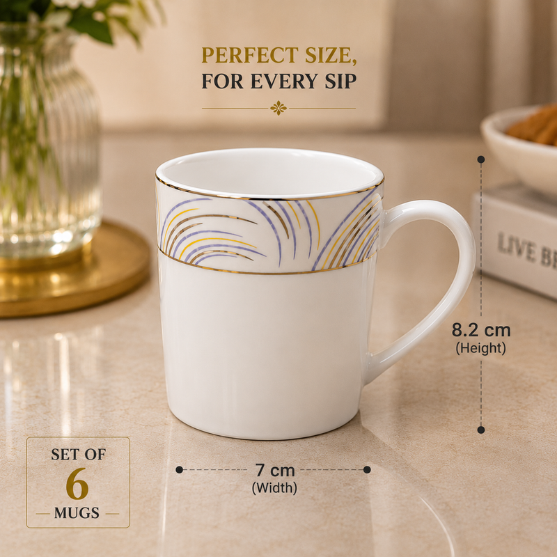 Opaline Gold Mug set