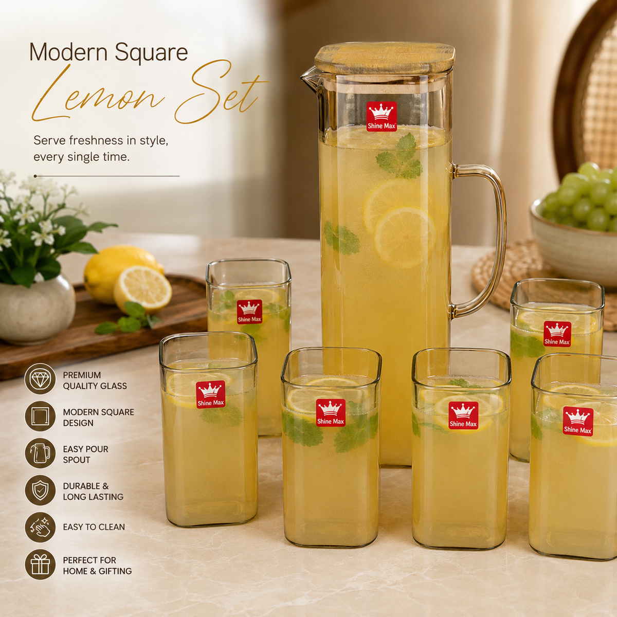 Premium Amber Plastic Lemon Set