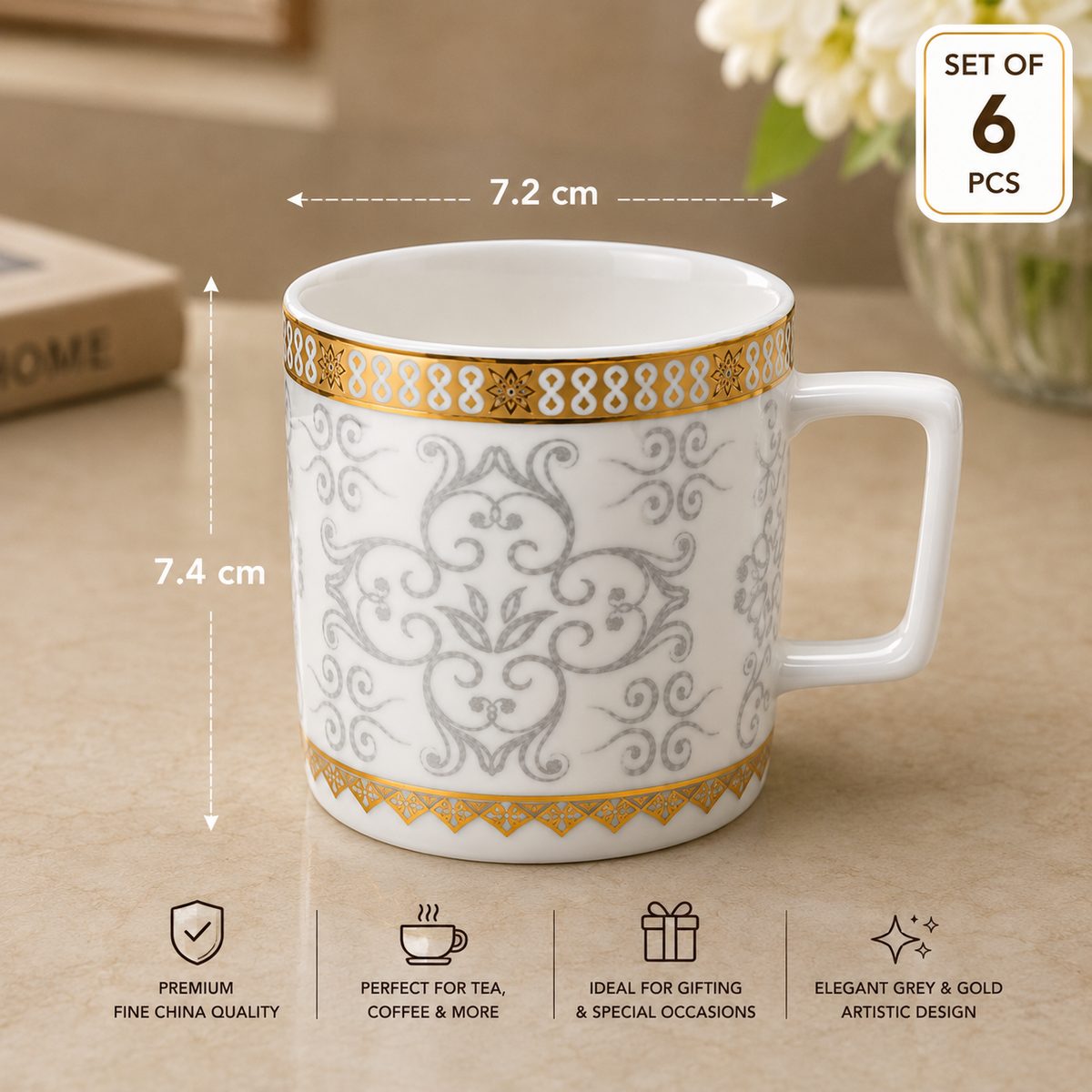 Royal Lace Mug Set