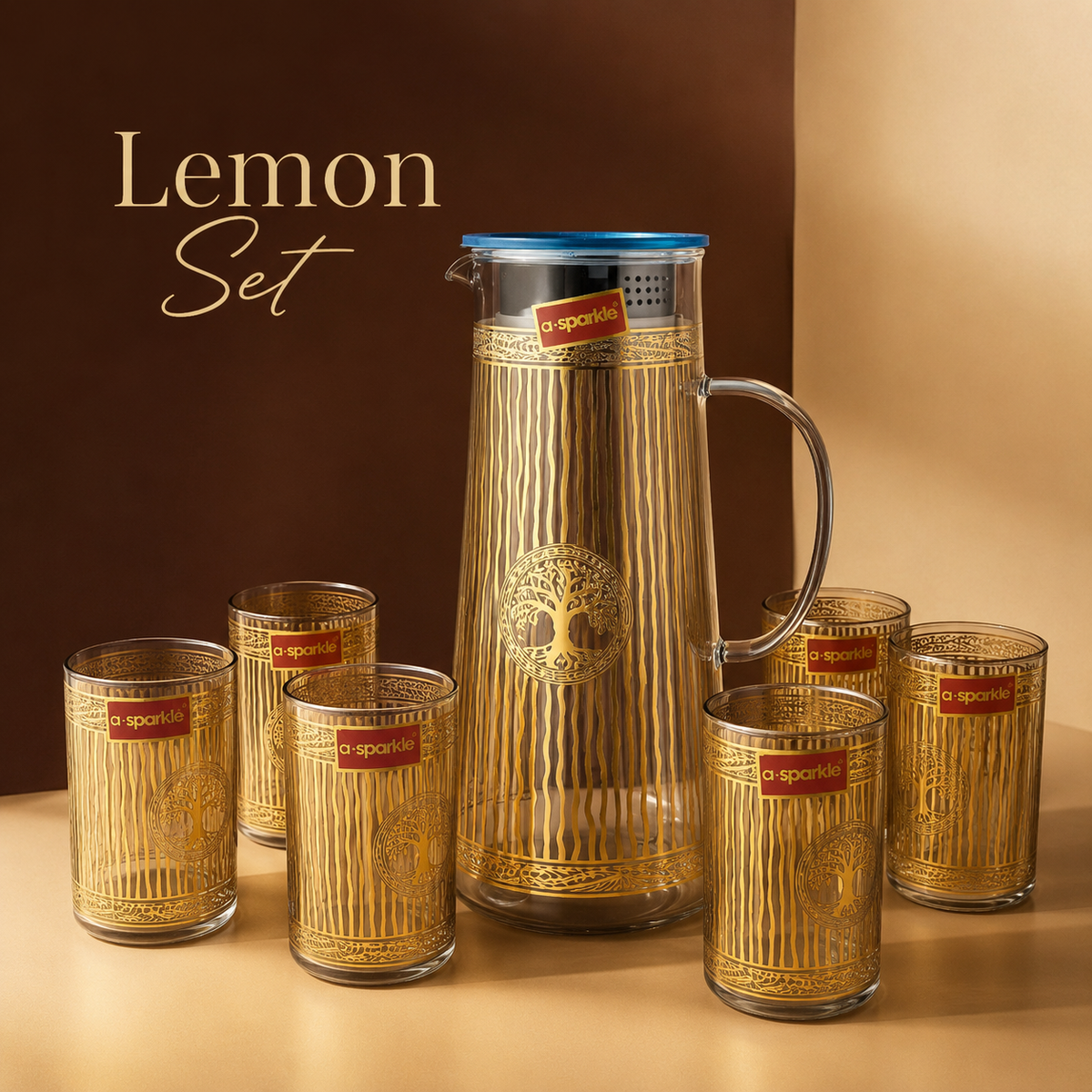 Golden Tree Glass Lemon Set)