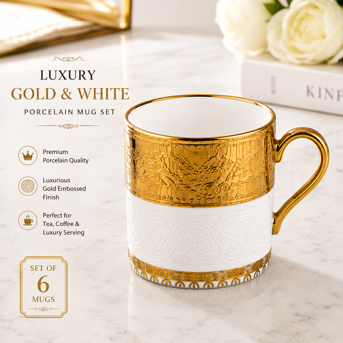 Golden Majesty Mug Set
