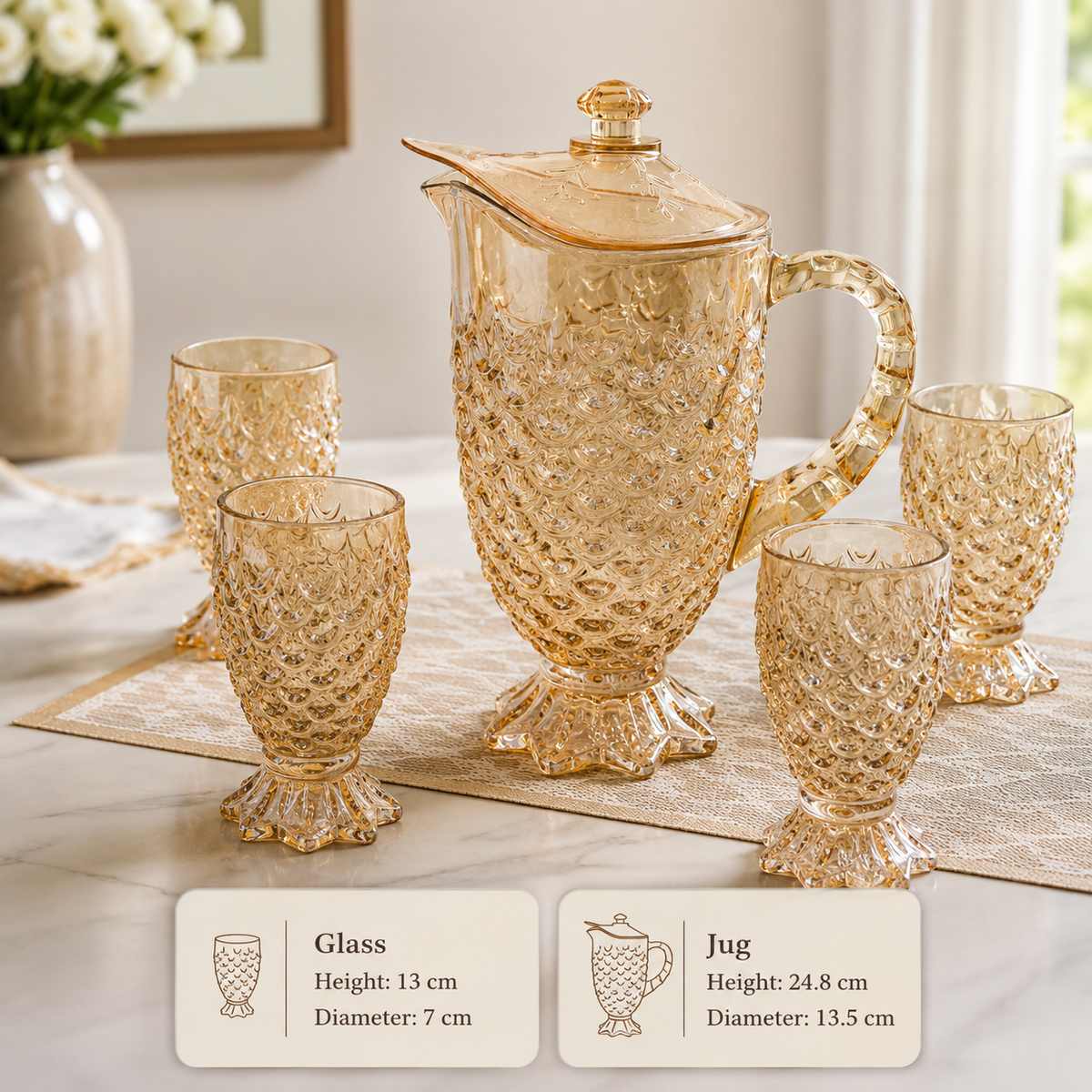 Luxury Golden Crystal Lemon SetT
