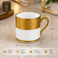 Golden Majesty Mug Set - White + Gold plated